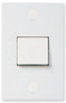Interruptor Sencillo Vimar Linea Block #6000 Blanco X 2