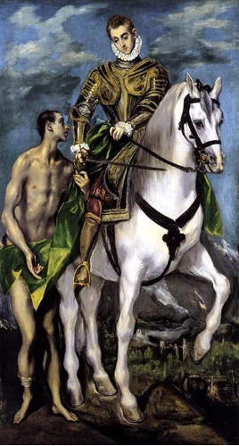 San Martín Y El Mendigo - El Greco - Lamina 45 X 30 Cm.