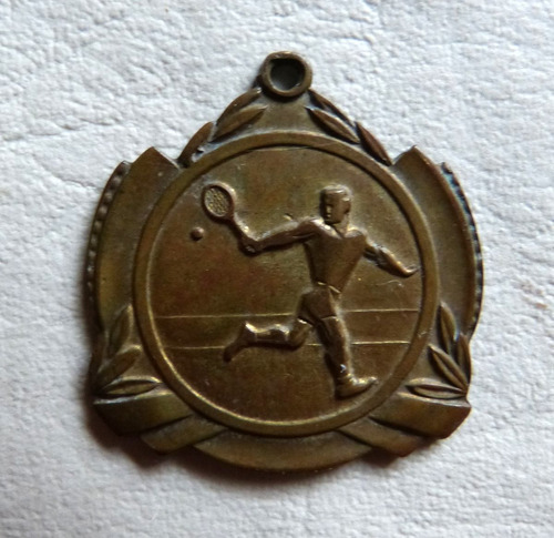 Antigua Medalla De Tenis Art Deco Años 1930's