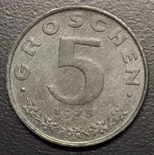 Ost036 Moneda Austria 5 Groschen 1973 Unc Ayff