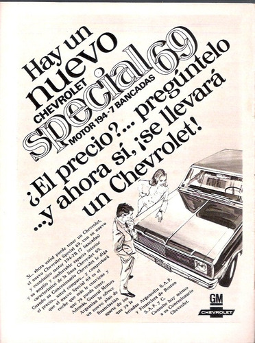 Antigua Publicidad Chevrolet Special 69