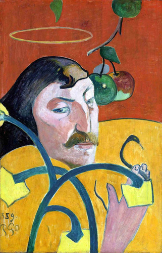 Lienzo Canvas Paul Gauguin Autorretrato Halo Serpiente 70x50