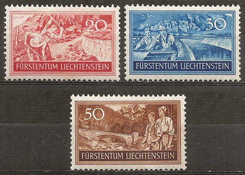 Liechtenstein Yvert 138/139/140 Catálogo Marca $$$ Con Goma