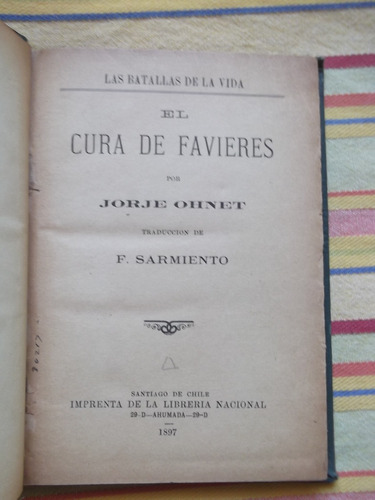 El Cura De Favieres Jorge Ohnet 1897 Tapas Duras