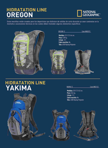 Mochila Camel 12 Litros National Geographic Yakima