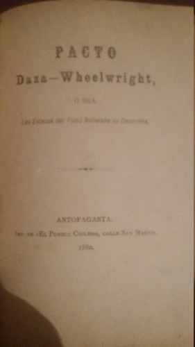 Pacto Daza Wheelwright, O Sea Las Estacas Del Fisco Bolivi