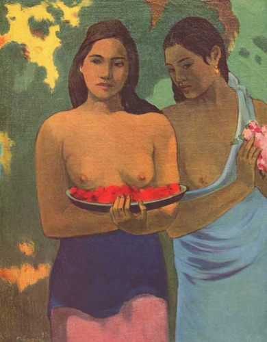 Paul Gauguin Muchachas Con Flores De Mango Lamina 45 X 30 Cm