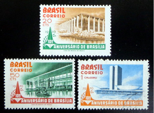 Brasil, Serie Yv. 925-27 Edificios 1970 Nueva L7342