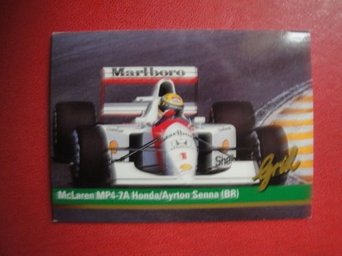 Figuritas Grid Formula 1 Año 1992 Mc Laren Mp47a Senna  Nº1