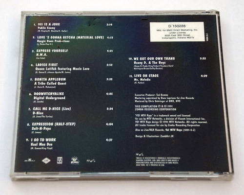 Yo Mtv Raps Vol. 2 Cd Varios Rap Hip Hop = Public Enemy C1 (Usado)