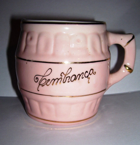 Antiguo Mate De Porcelana Coqueticimo, Con Reborde En Oro