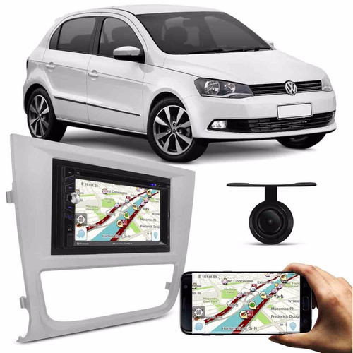 Central Multimidia Gol G6 Gps Usb + Moldura + Câmera De Ré