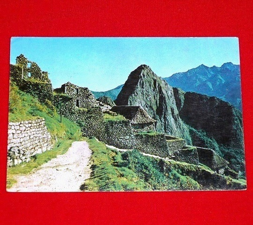 Postal Antigua Machu Picchu 1977 Entrada A Ruinas Cusco Perú