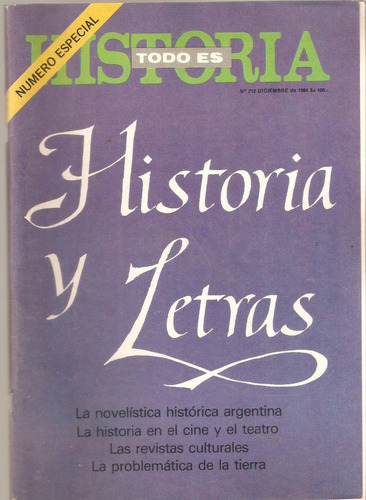 Todo Historia 212 Cine Teatro Revistas Culturales Literatura