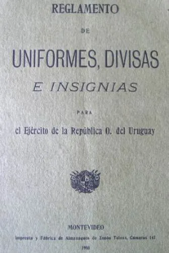 comprar Ejercito Uruguayo Reglamento De Uniformes Militares 1905