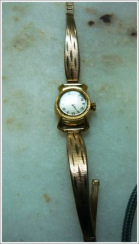 Vintage Reloj De Pulsera Suizo Delbanos 15 Rubíes A Cuerda