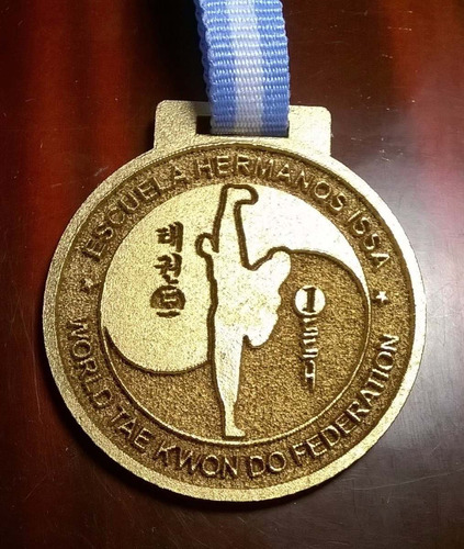Imagen 1 de 4 de Medalla  Metal  Tecno Karate  60 Mm