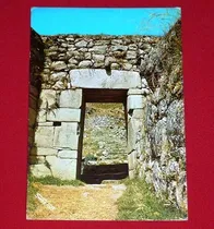 Comprar Postal Antigua Machu Picchu Puerta Principal Swiss Foto 1977