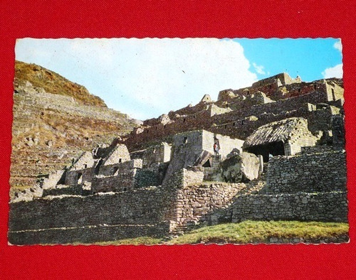 Antigua Postal Machu Picchu Y Huayna Picchu Swiss Foto 1958