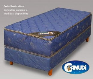 Colchon Y Box Camudi De Espuma  Con Pillow 190 X 90