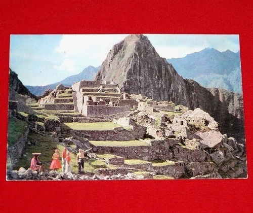 Antigua Postal Ruínas Machu Picchu Perú Panagra Años 60 70