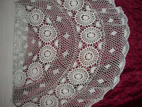 Antiguo Mantel En Crochet   Redondo