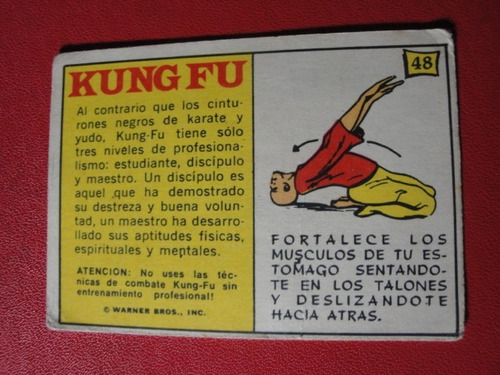 Figuritas Kung Fu Año 1974 Nº48