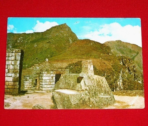 Postal Antigua 1972 Machu Picchu Intihuatana Observatorio