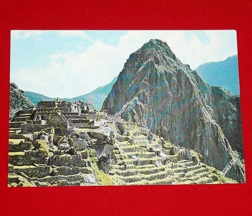 Postal Antigua Machu Picchu Huayna Picchu 1971 Swiss Foto