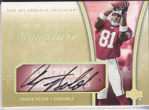 2005 Exquisite Autografo Anquan Boldin Wr Cardinals /35