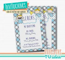 Comprar Bautismo Varón - Estampita Para Imprimir Dos Angelitos