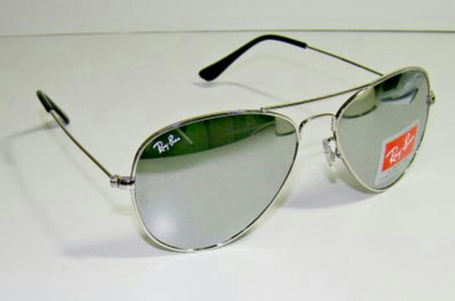 Óculos Ray Ban  Aviador 3025 M Prata Lentes Espelhado