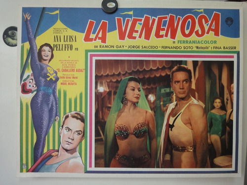 Cartel La Venenosa Ana Luisa Pelufo Ramon Gay Miguel Morayta