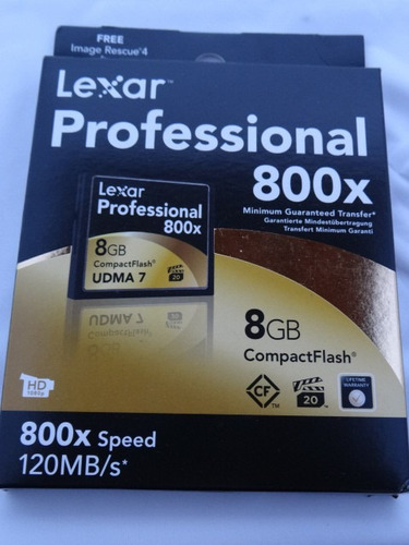 Cartão Lexar Professional 800x 8gb 120mb/s