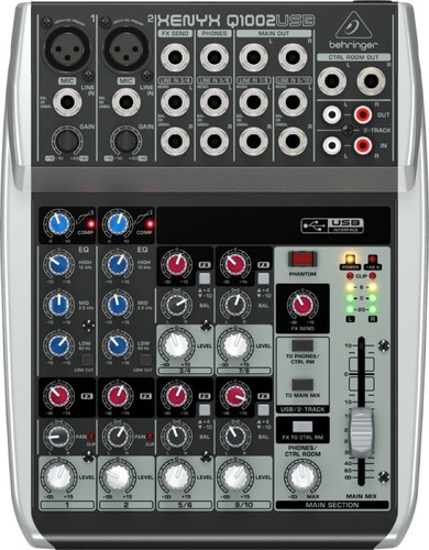 Behringer Q1002 Usb Mixer 2 Mono 4 Estereo Xenyx