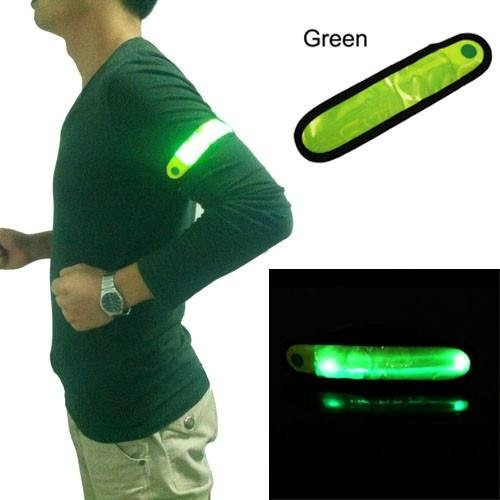 Brazalete Led Verde. Outdoor Nocturno. Seguridad.