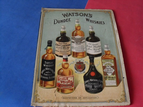 Anuncio Antiguo De Whisky Watson's, Cromolitografía.