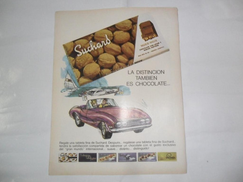 Suchard Chocolate Nuez Noix Envase Golosina Publicidad 1967