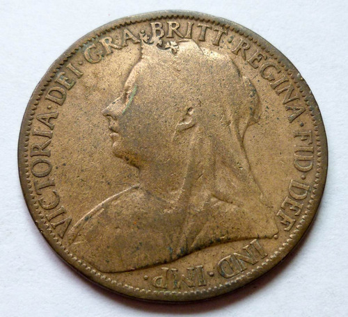 Moneda Gran Bretaña One Penny 1899