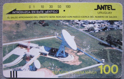 Antigua Tarjeta Telefono Magnetica Antel Uruguay Manga