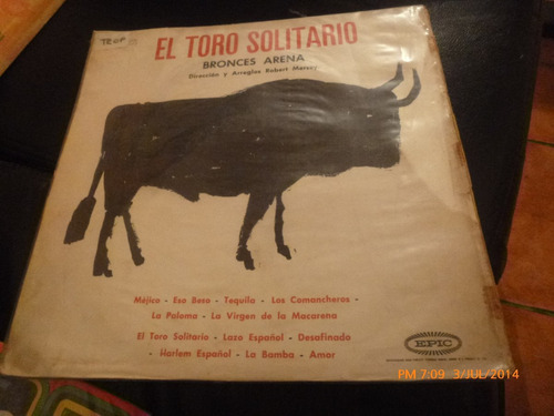 Vinilo Lp De El Toro Solitario ---bronces De Arena (u121