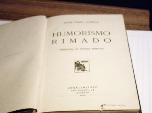 Humorismo Rimado Juan Perez Zuñiga,1919