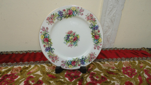 Plato Porcelana Japones Saji Con Flores Decoracion Vealo