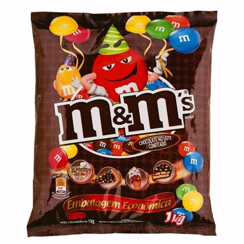 Chocolate M&m 1 Kg -pronta Entrega - 4 Pacotes