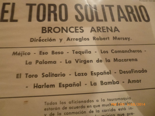 Vinilo Lp De El Toro Solitario ---bronces De Arena (u121