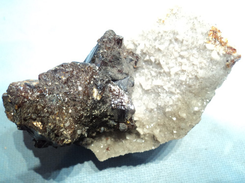 Roca Mineral Cristales Blenda Sphalerita Con Cuarzo Missouri