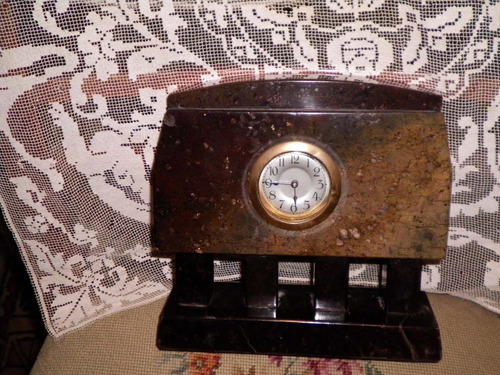Reloj Antiguo De Sobremesa Caja De Mármol.