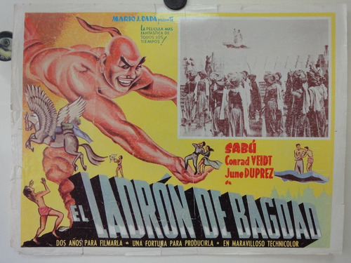 Cartel Ladron De Bagdad Conrad Veidt Sabu June Duprez 1940