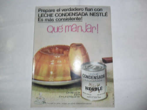 Nestle Leche Condensada Azucarada Publicidad 1967