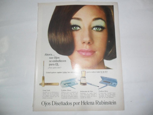 Helena Rubinstein Long Lash Fashion Matte Publicidad 1967